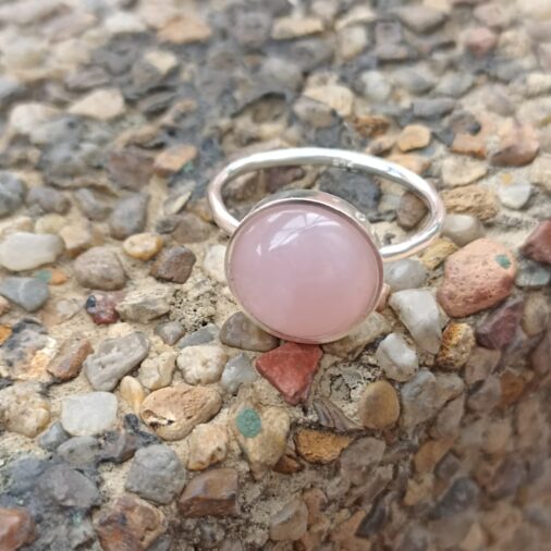 Anillo Cuarzo Rosa Redondo - Imagen 2
