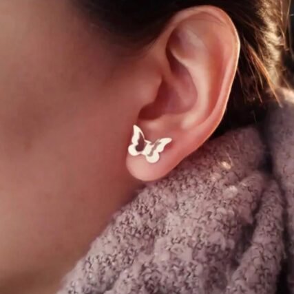 Aretes Mariposa Doble