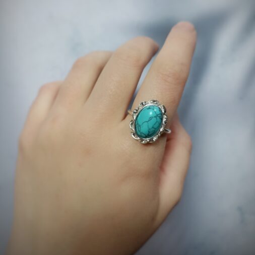 Anillo Flor Celeste - Imagen 2