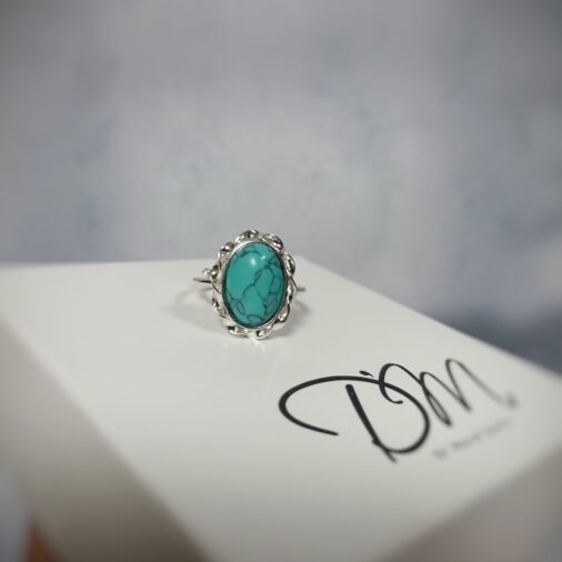 Anillo Flor Celeste - Imagen 3