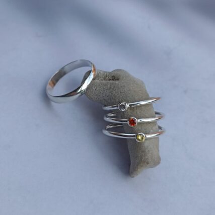 Set anillos mini circón