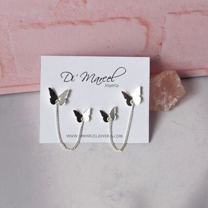 Aretes Mariposa Cadena